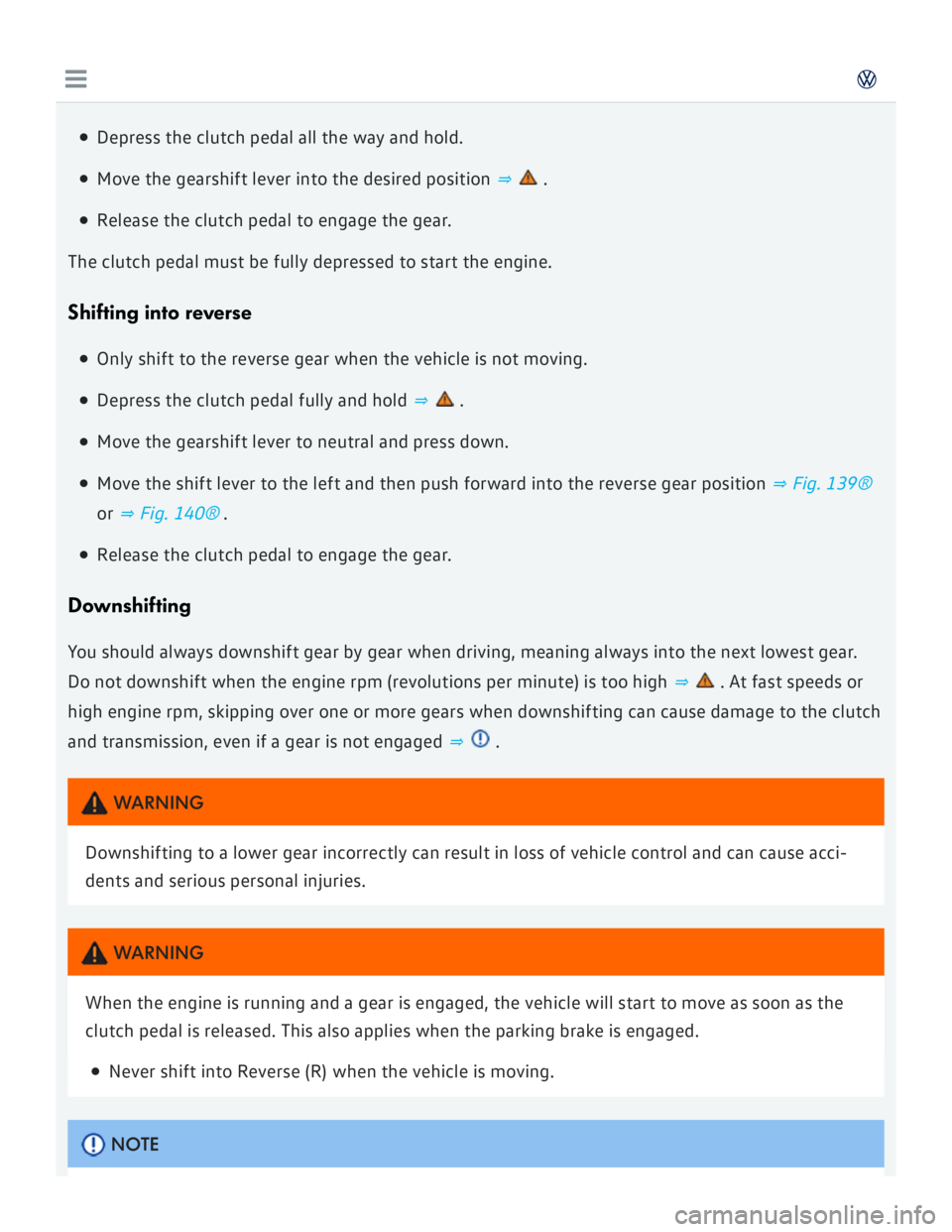 VOLKSWAGEN GOLF 2018  Owners Manual 