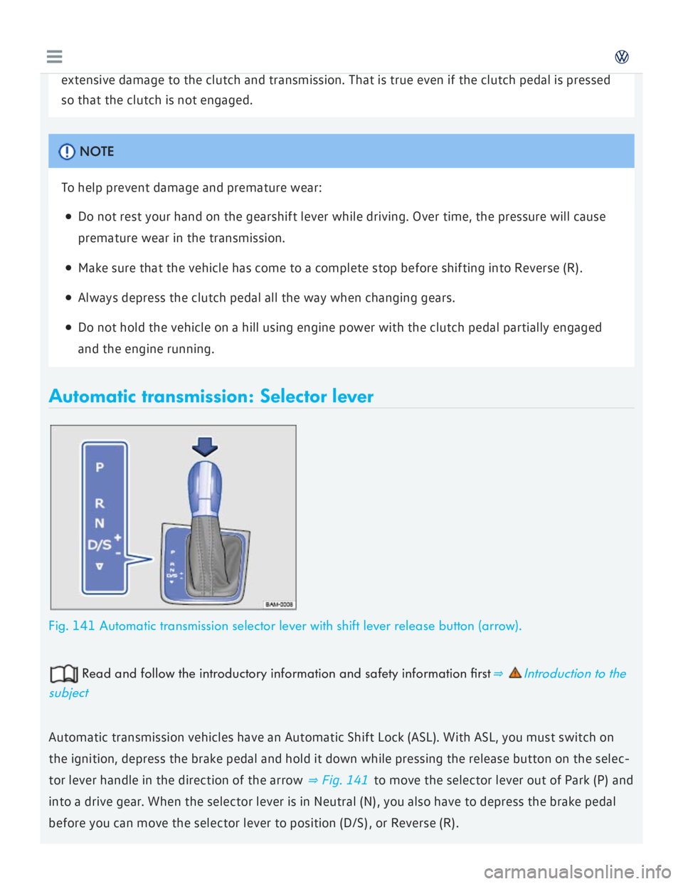 VOLKSWAGEN GOLF 2018  Owners Manual 