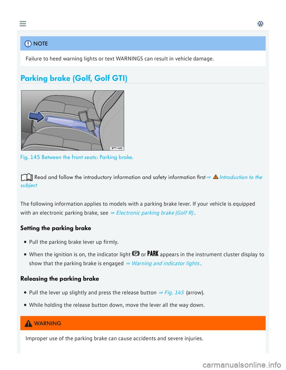VOLKSWAGEN GOLF 2018 Owners Manual VOLKSWAGEN GOLF 2018 Owners Manual