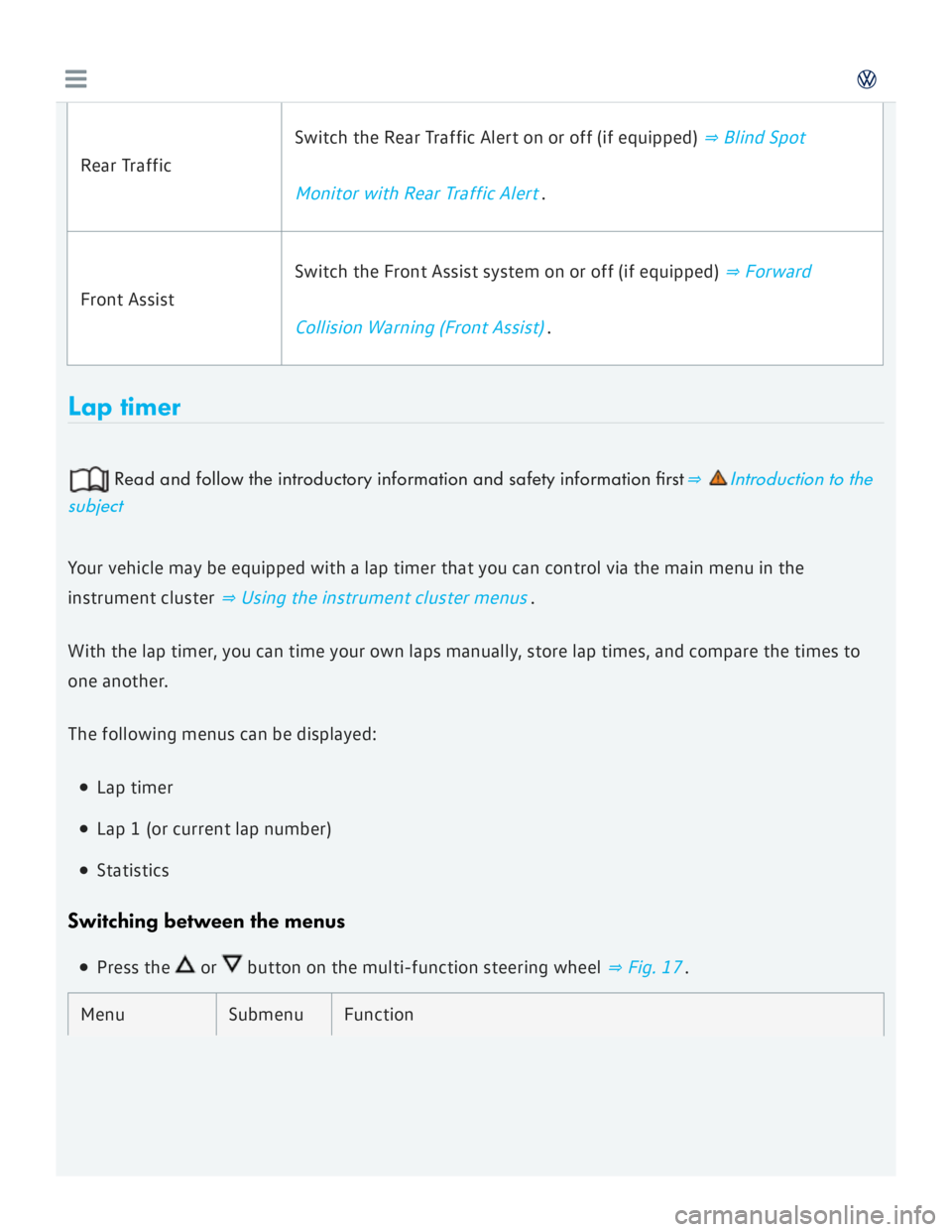 VOLKSWAGEN GOLF 2018 Service Manual 