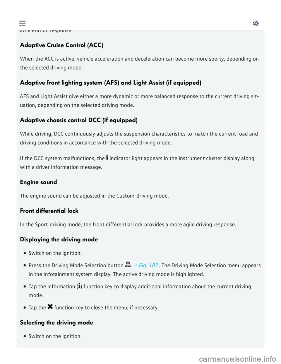 VOLKSWAGEN GOLF 2018  Owners Manual 