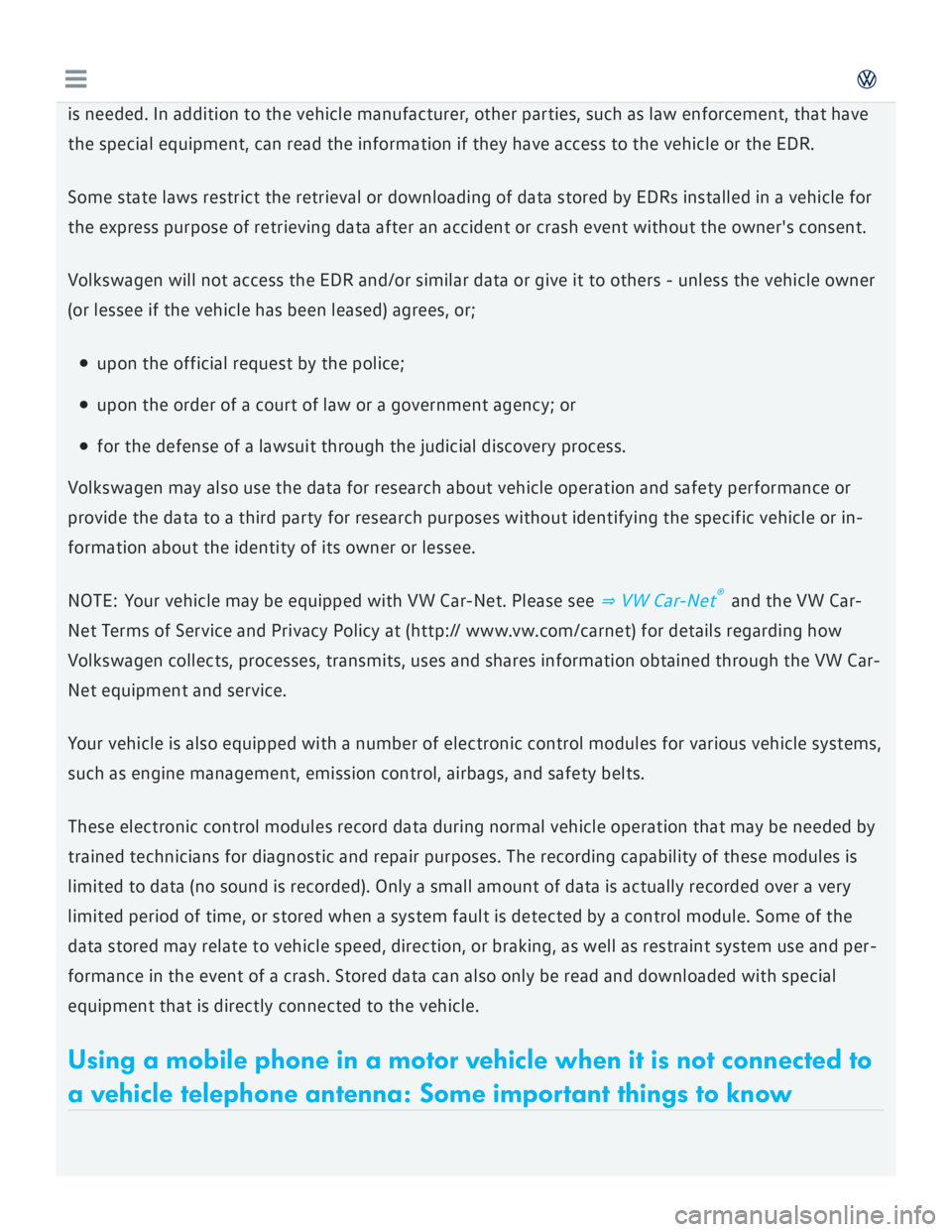 VOLKSWAGEN GOLF 2018 Owners Manual VOLKSWAGEN GOLF 2018 Owners Manual