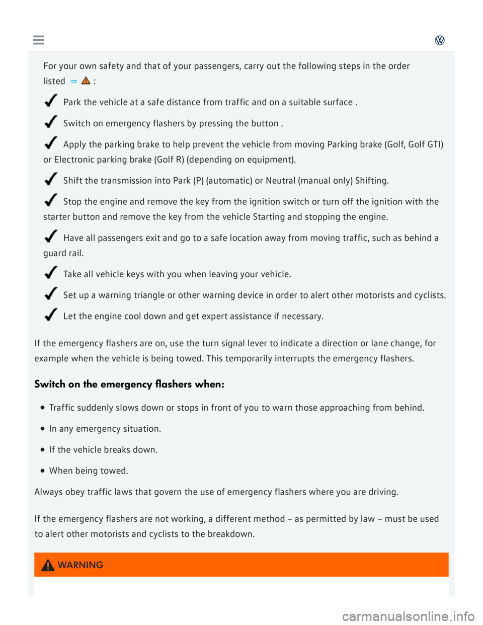 VOLKSWAGEN GOLF 2018 Owners Manual VOLKSWAGEN GOLF 2018 Owners Manual