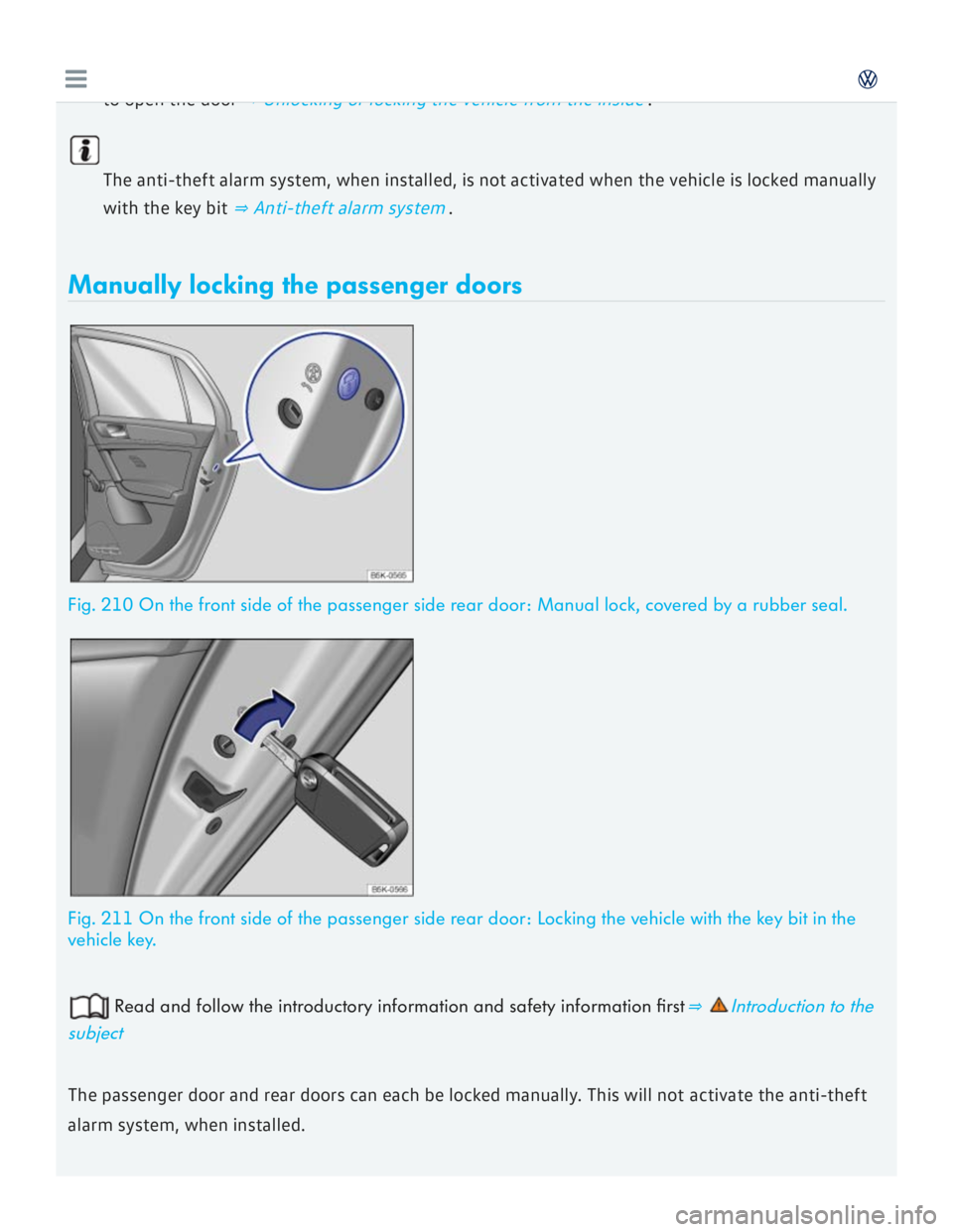 VOLKSWAGEN GOLF 2018 Owners Manual VOLKSWAGEN GOLF 2018 Owners Manual