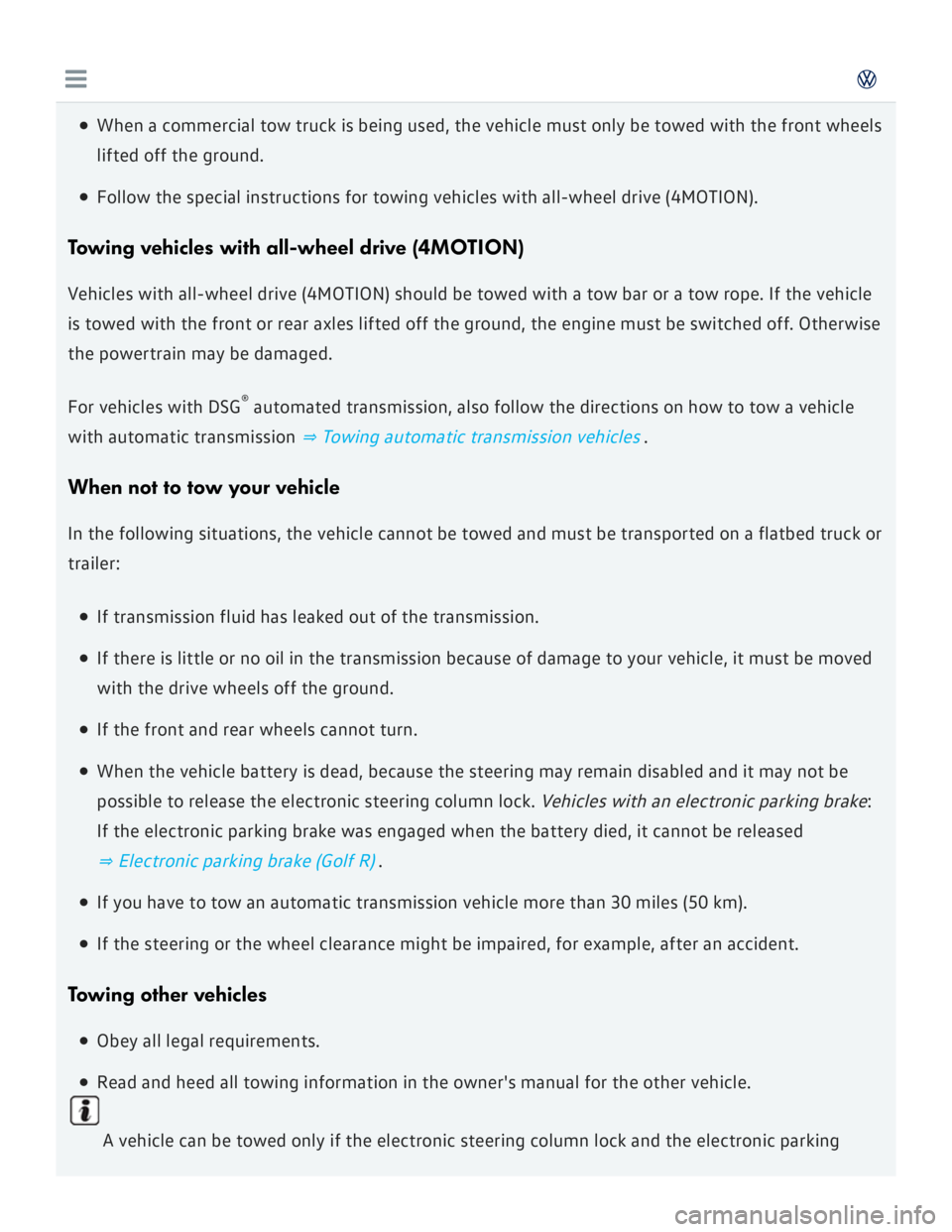 VOLKSWAGEN GOLF 2018 Owners Manual VOLKSWAGEN GOLF 2018 Owners Manual