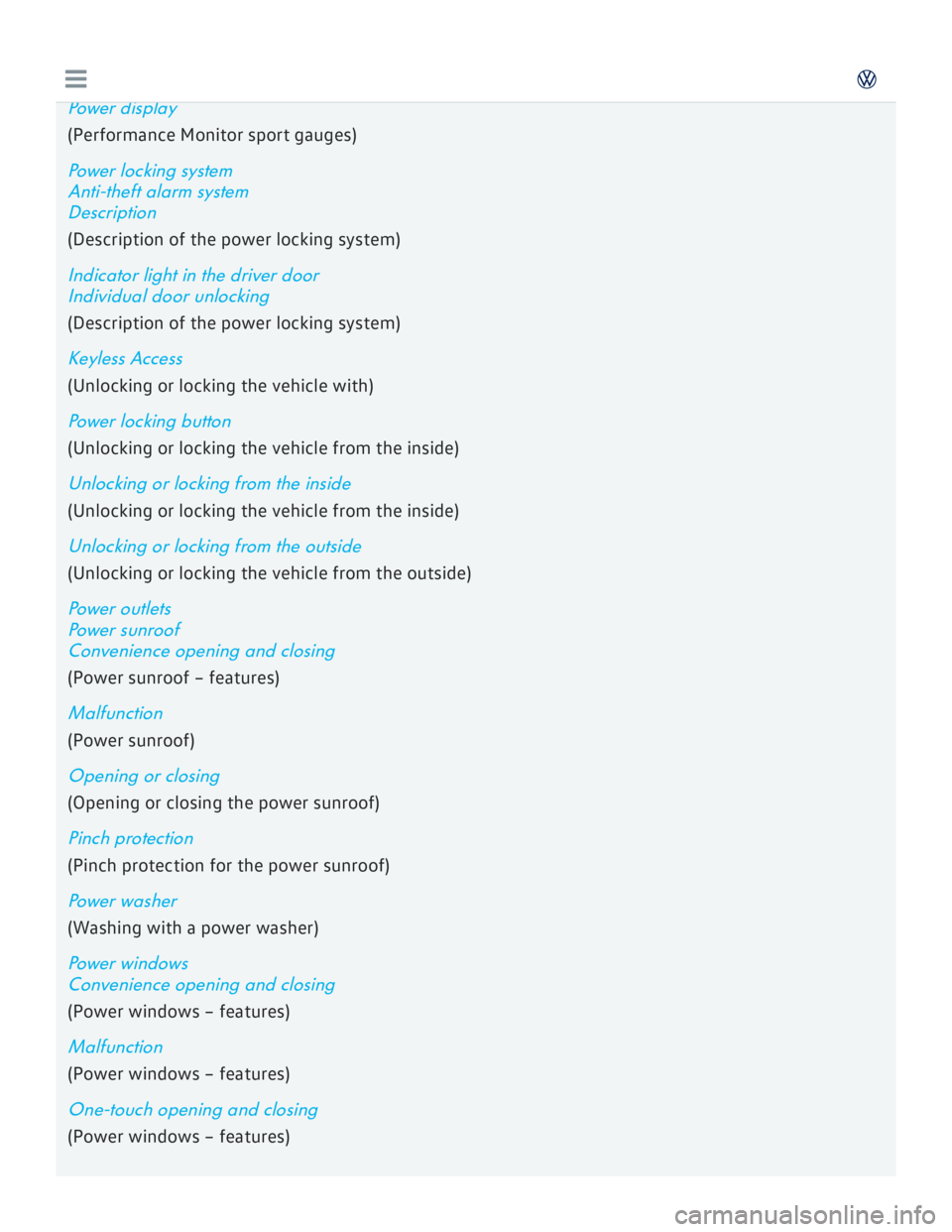 VOLKSWAGEN GOLF 2018 Owners Manual VOLKSWAGEN GOLF 2018 Owners Manual