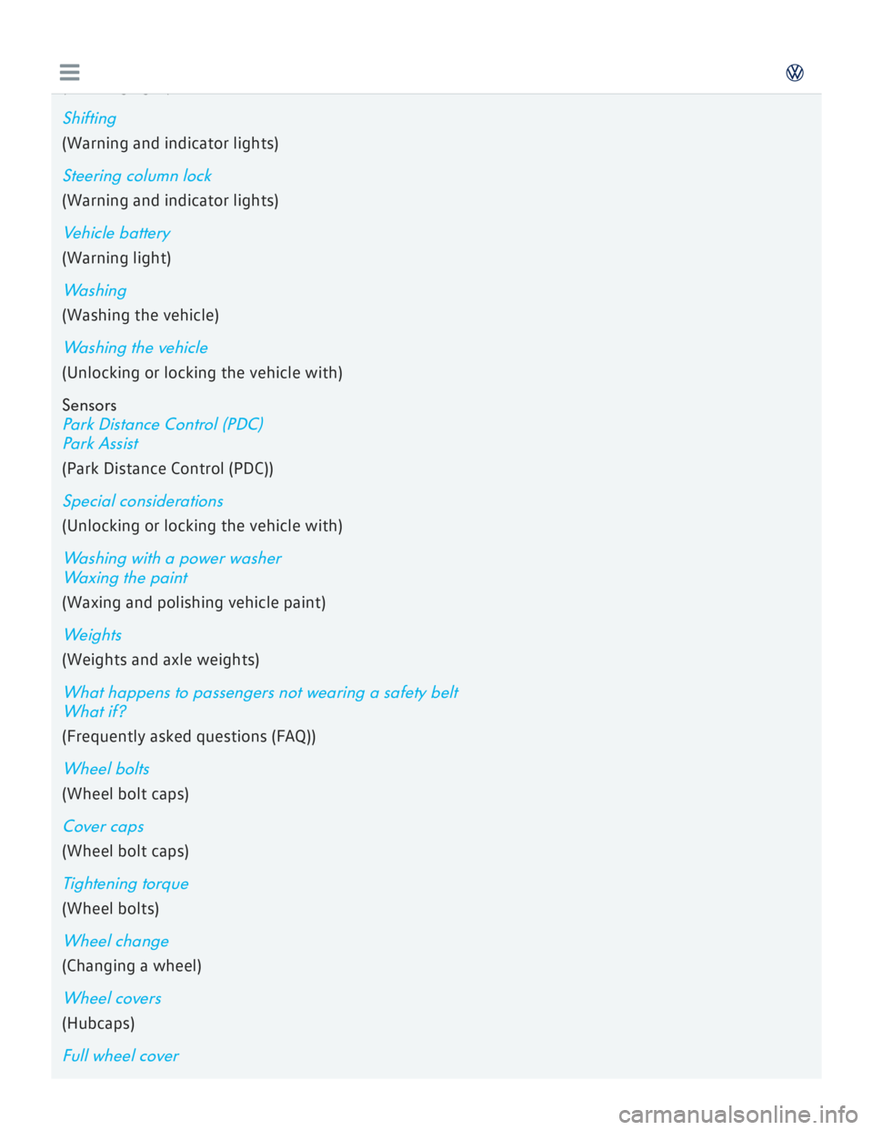 VOLKSWAGEN GOLF 2018  Owners Manual 