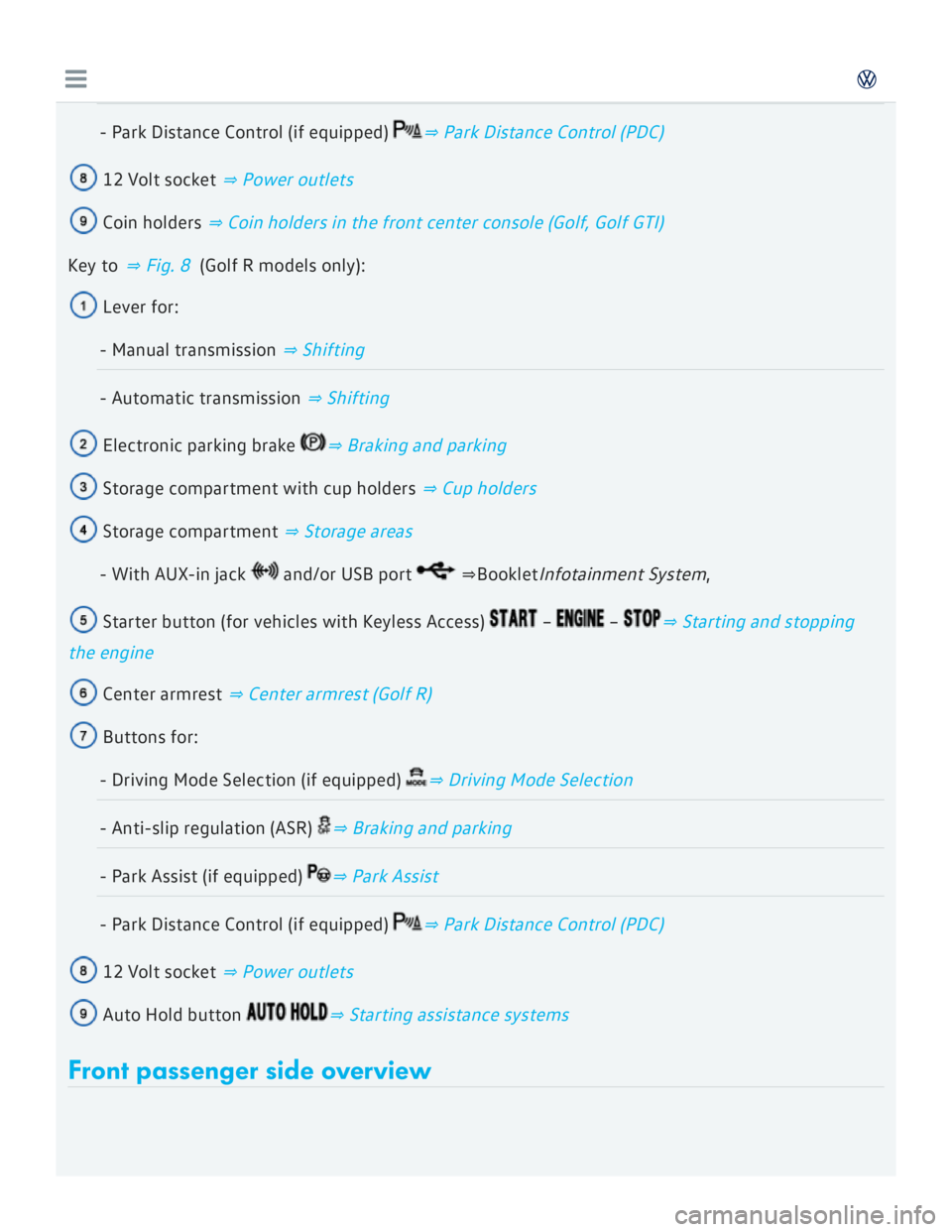 VOLKSWAGEN GOLF 2017 User Guide VOLKSWAGEN GOLF 2017 User Guide