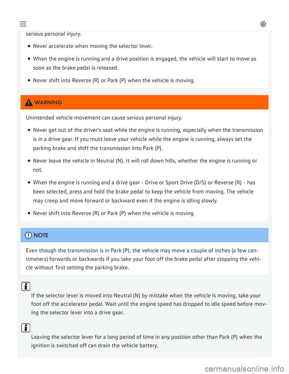 VOLKSWAGEN GOLF 2017  Owners Manual 