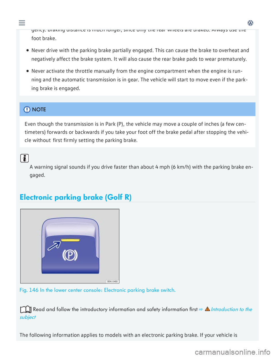 VOLKSWAGEN GOLF 2017  Owners Manual 