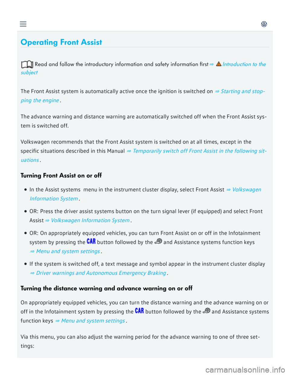 VOLKSWAGEN GOLF 2017  Owners Manual 