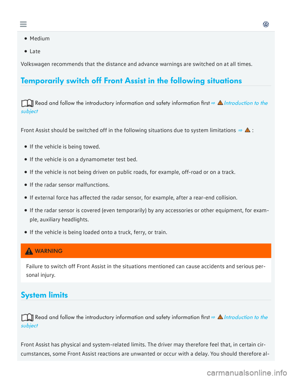 VOLKSWAGEN GOLF 2017  Owners Manual 