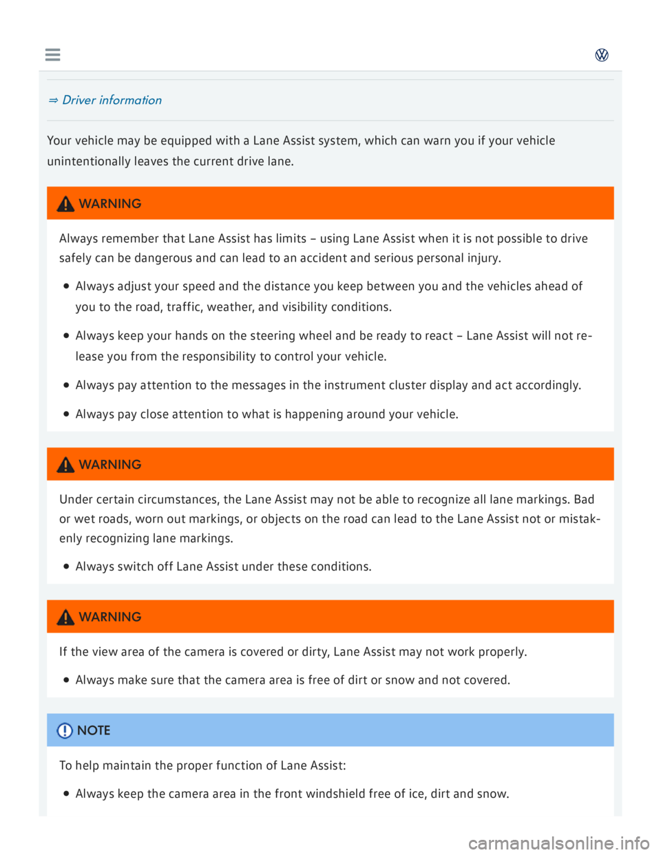 VOLKSWAGEN GOLF 2017  Owners Manual 