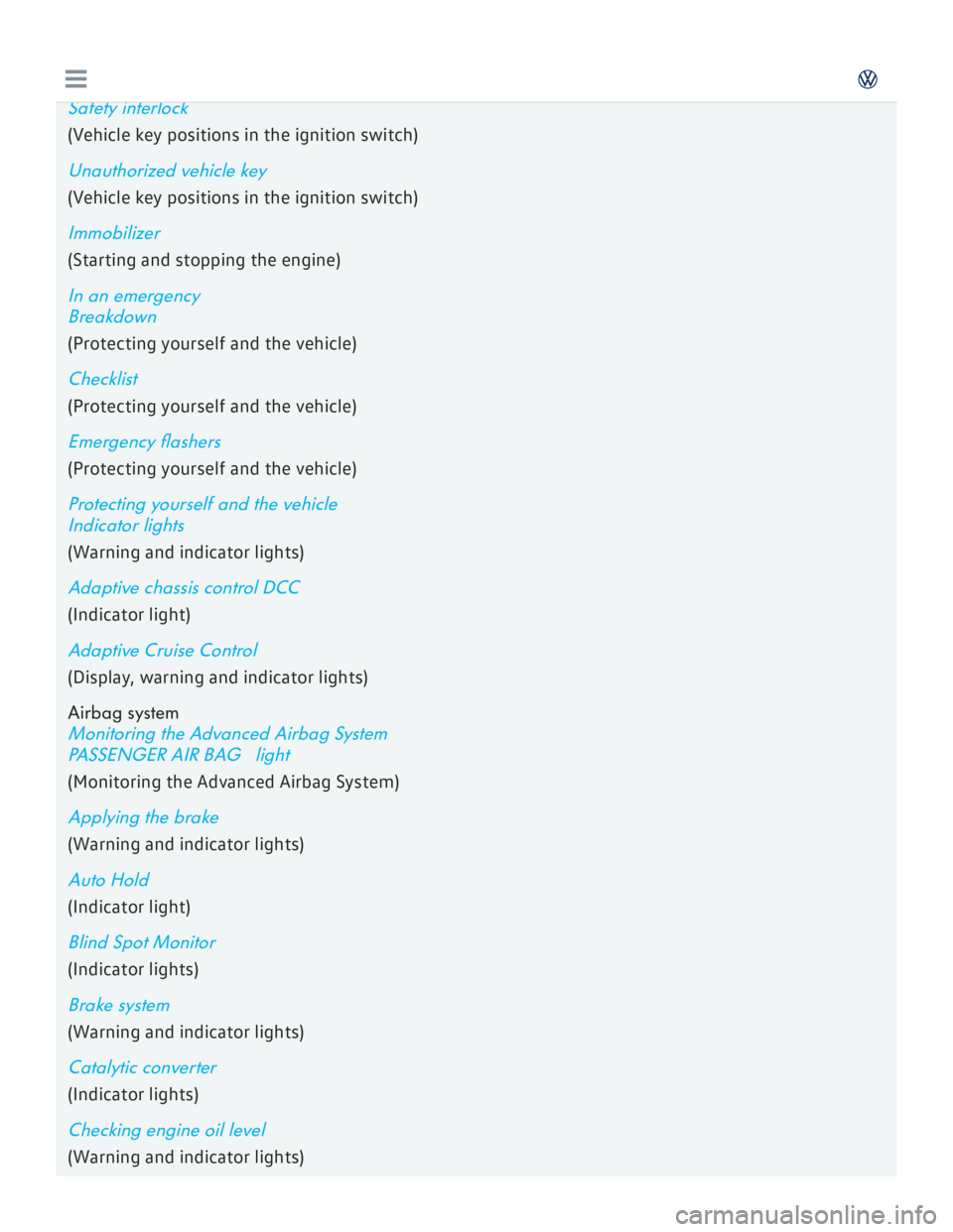 VOLKSWAGEN GOLF 2017  Owners Manual 