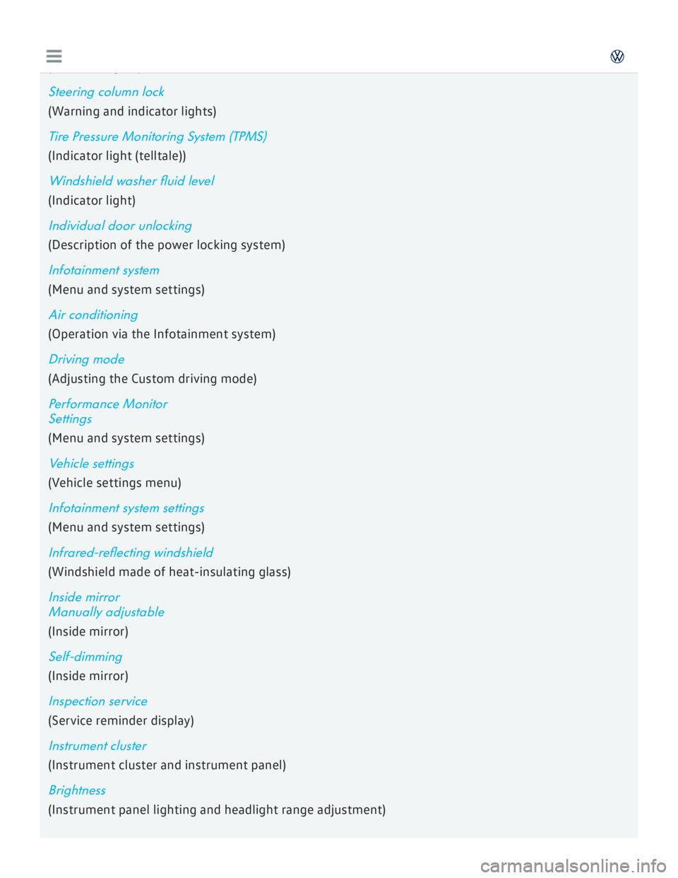 VOLKSWAGEN GOLF 2017  Owners Manual 