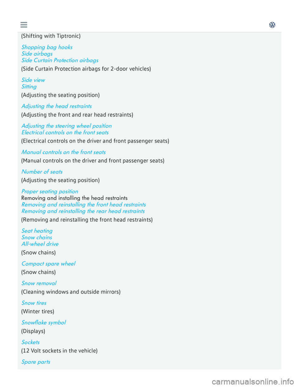 VOLKSWAGEN GOLF 2017  Owners Manual 