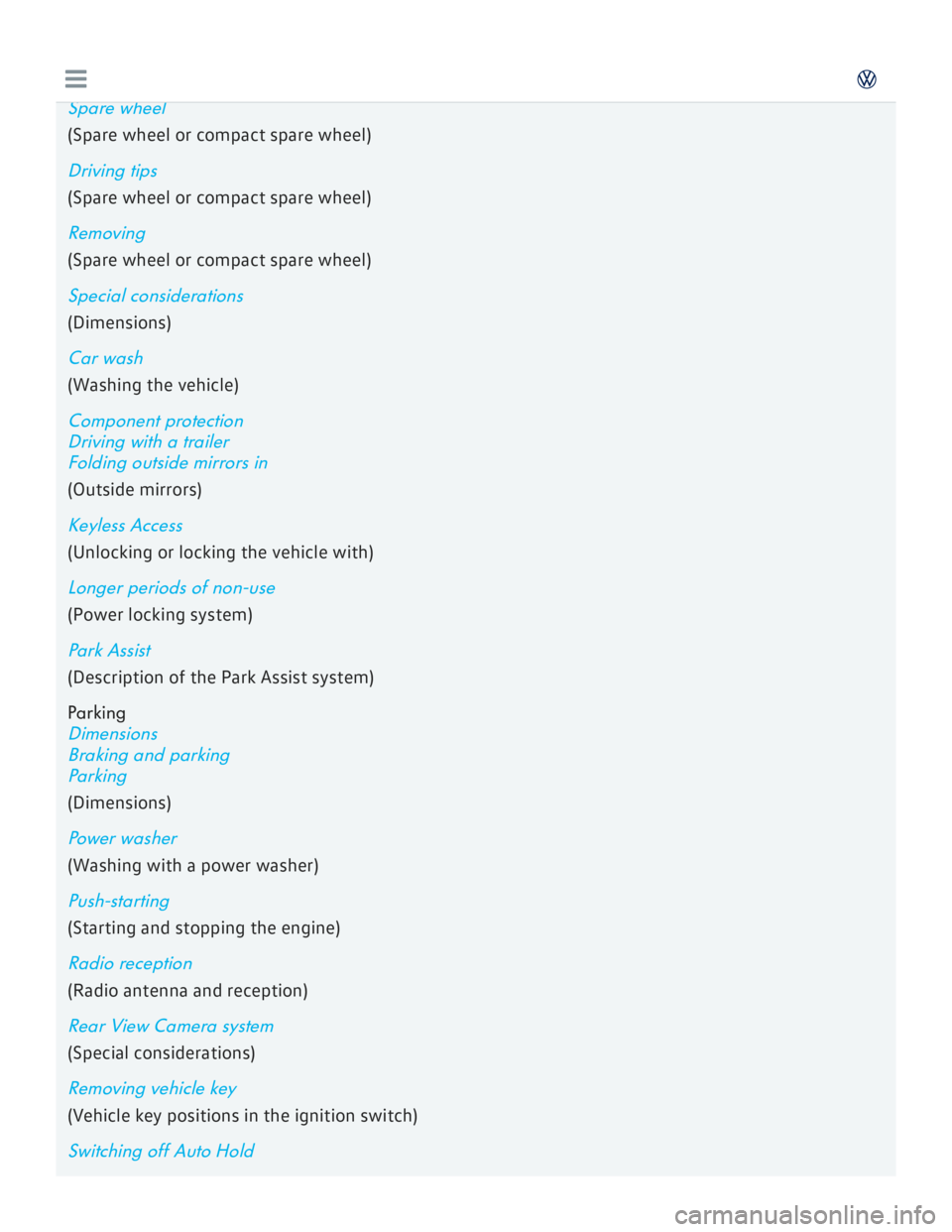 VOLKSWAGEN GOLF 2017  Owners Manual 