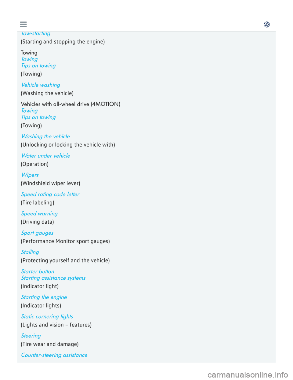 VOLKSWAGEN GOLF 2017  Owners Manual 