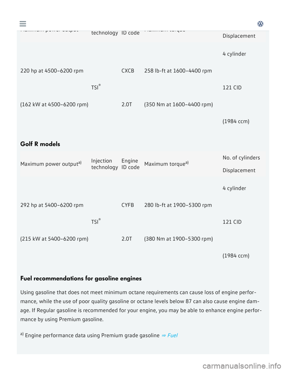 VOLKSWAGEN GOLF 2017 Owners Manual VOLKSWAGEN GOLF 2017 Owners Manual