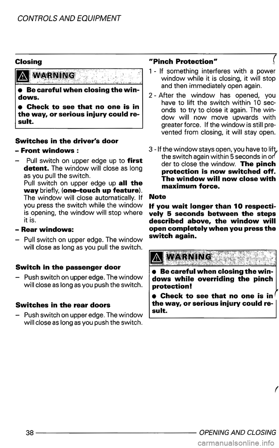 VOLKSWAGEN GOLF 2002  Owners Manual the switch  again within  5 seconds in  