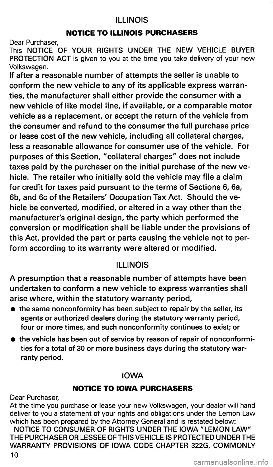 VOLKSWAGEN GOLF 2001  Owners Manual 