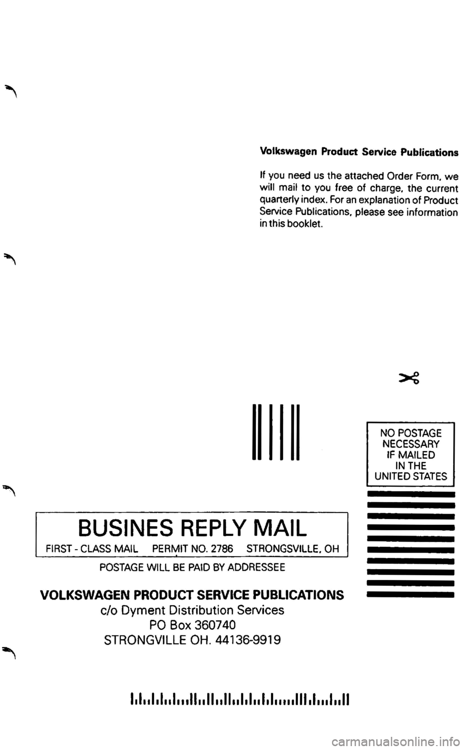 VOLKSWAGEN GOLF 2001 Manual PDF 