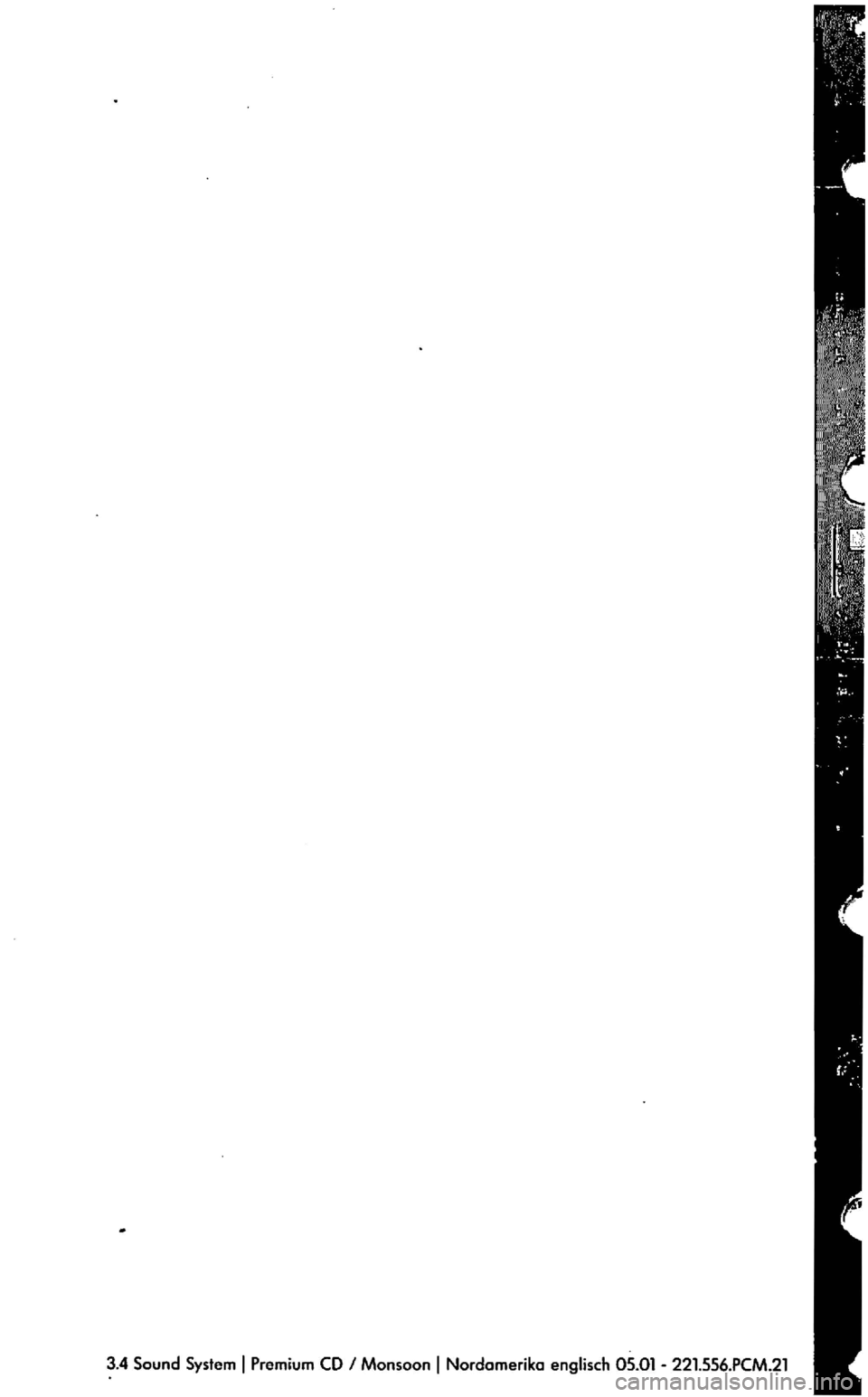 VOLKSWAGEN GOLF 2000  Owners Manual 3.4 Sound  System  
