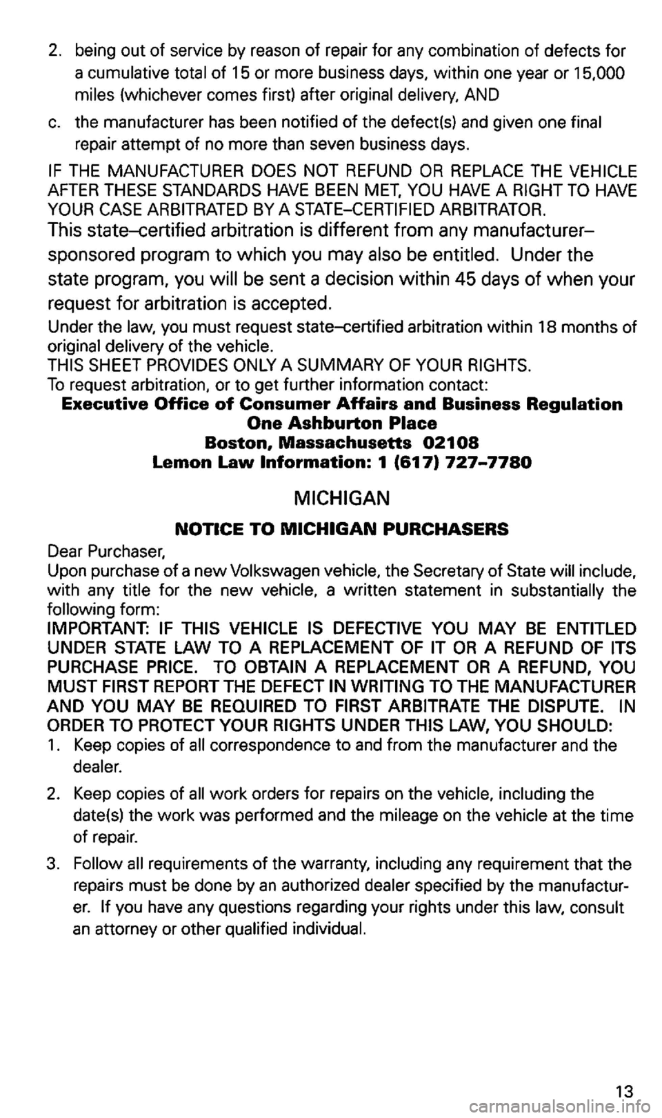 VOLKSWAGEN GOLF 1999 Owners Manual VOLKSWAGEN GOLF 1999 Owners Manual