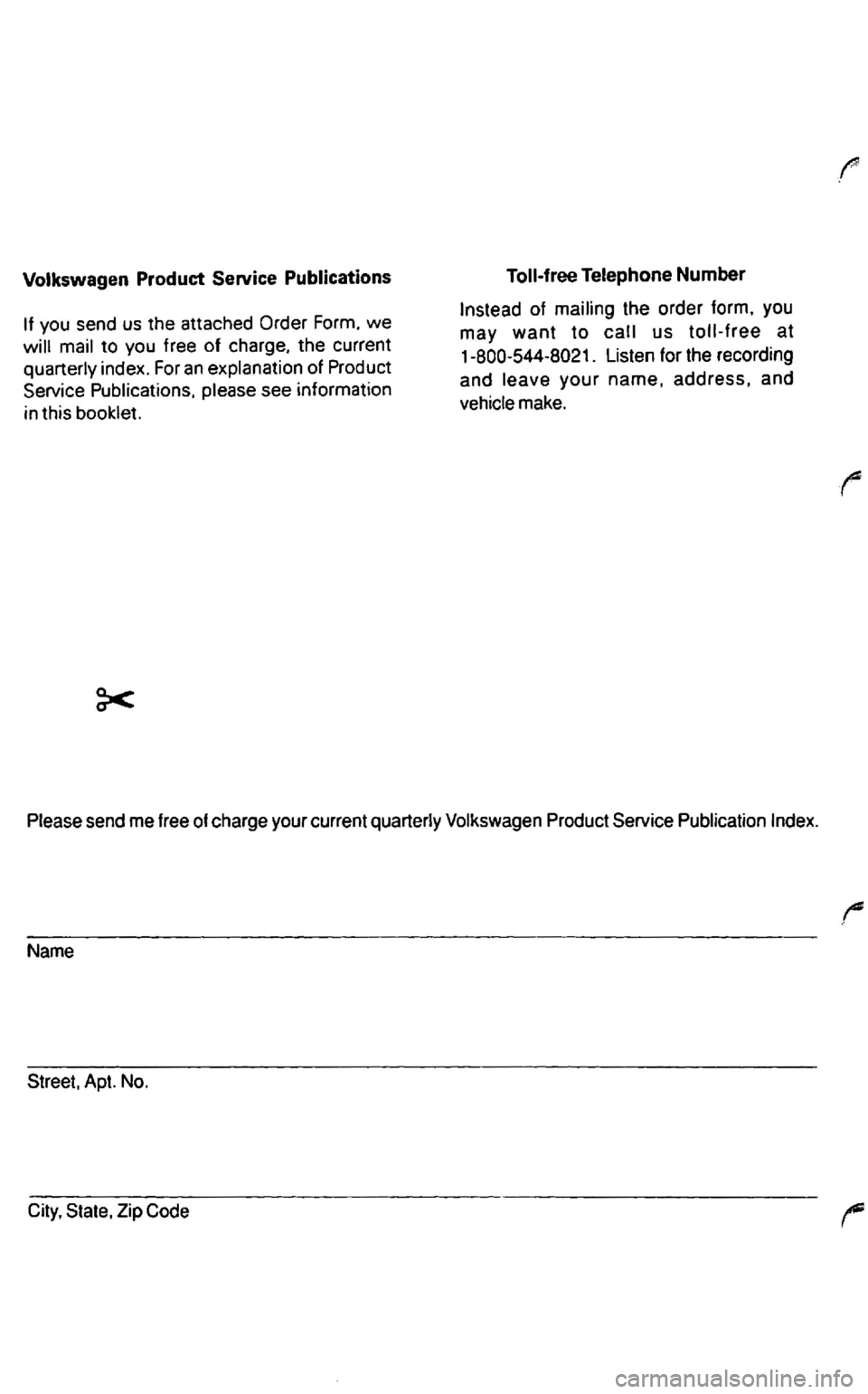 VOLKSWAGEN GOLF 1998 Manual Online Volkswagen Product 
Name  