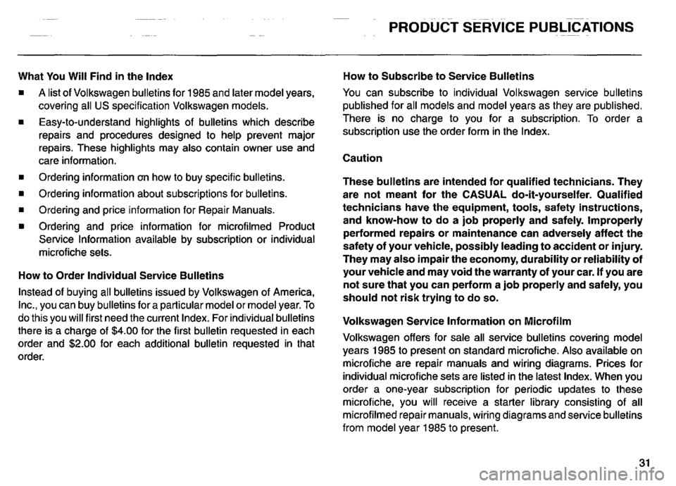 VOLKSWAGEN GOLF 1997  Owners Manual 