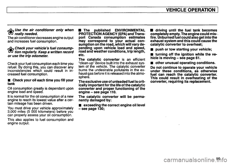 VOLKSWAGEN GOLF 1994  Owners Manual 