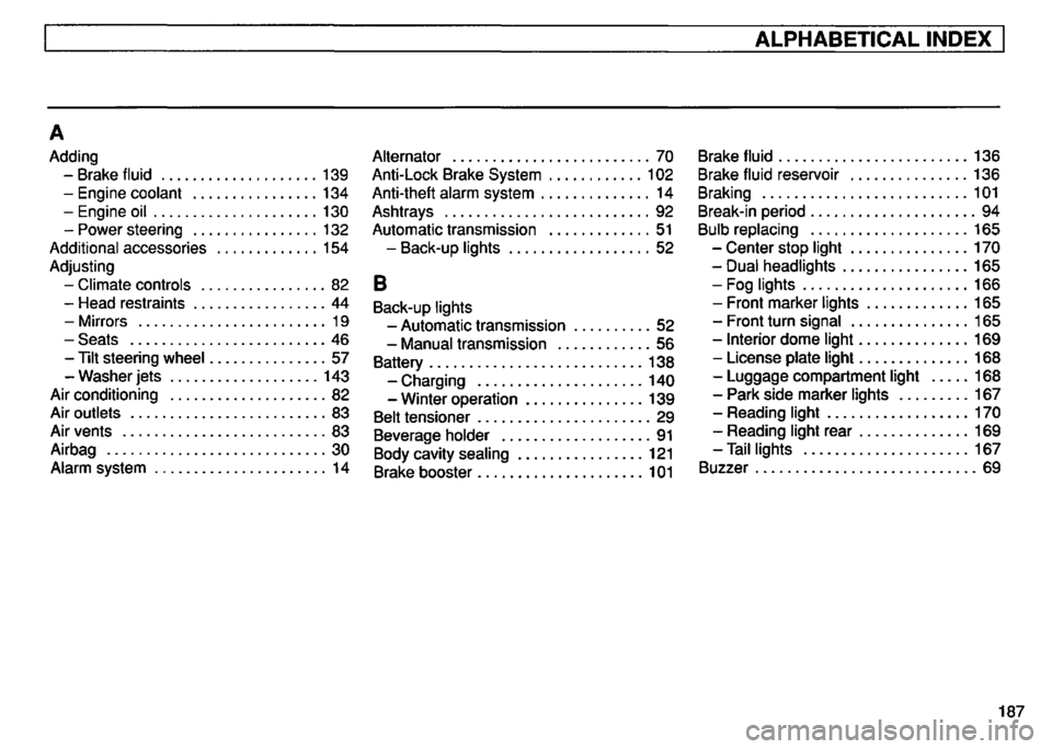 VOLKSWAGEN GOLF 1994 Owners Manual VOLKSWAGEN GOLF 1994 Owners Manual