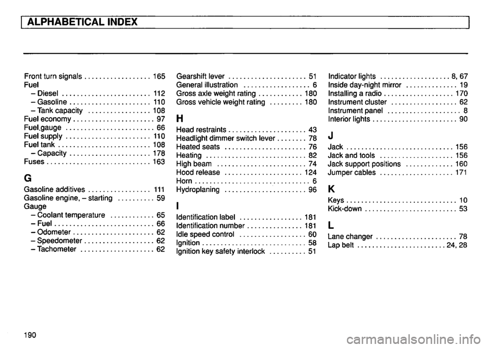 VOLKSWAGEN GOLF 1994 Owners Manual VOLKSWAGEN GOLF 1994 Owners Manual