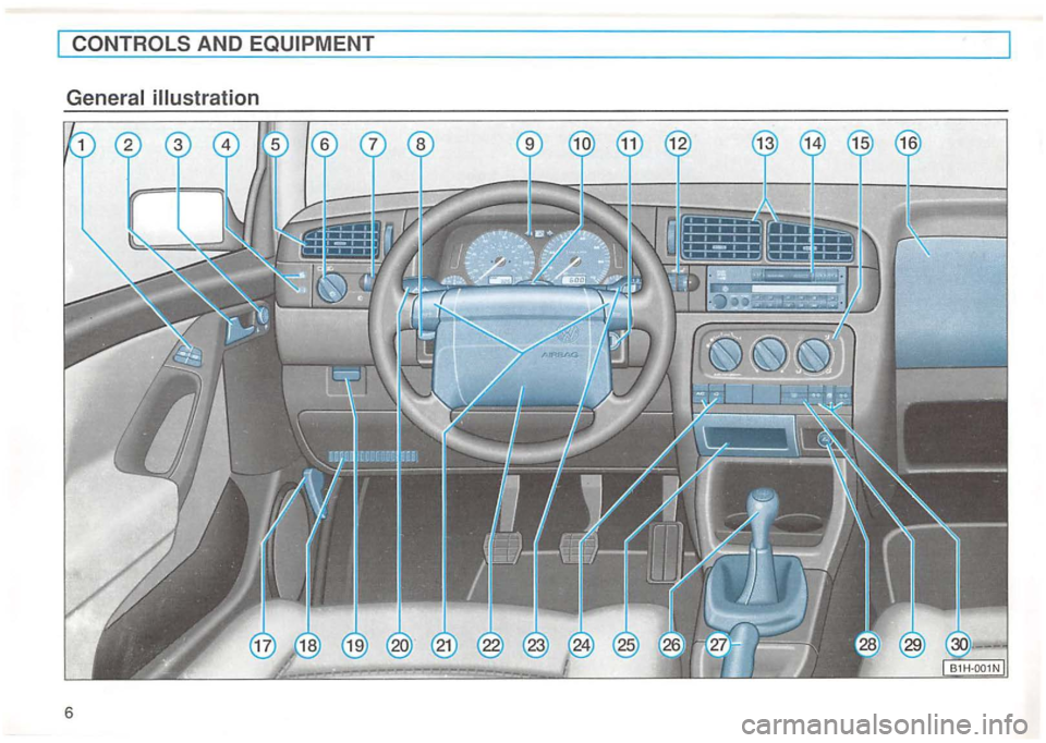 VOLKSWAGEN GOLF 1994  Owners Manual 6   