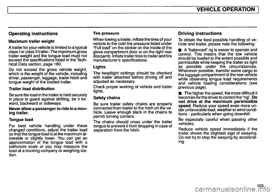 VOLKSWAGEN GOLF 1992  Owners Manual 