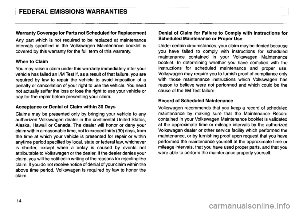 VOLKSWAGEN GOLF 1992 Owners Manual VOLKSWAGEN GOLF 1992 Owners Manual