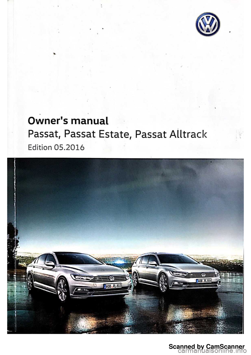 VOLKSWAGEN PASSAT  B8 2016  Owners Manual 