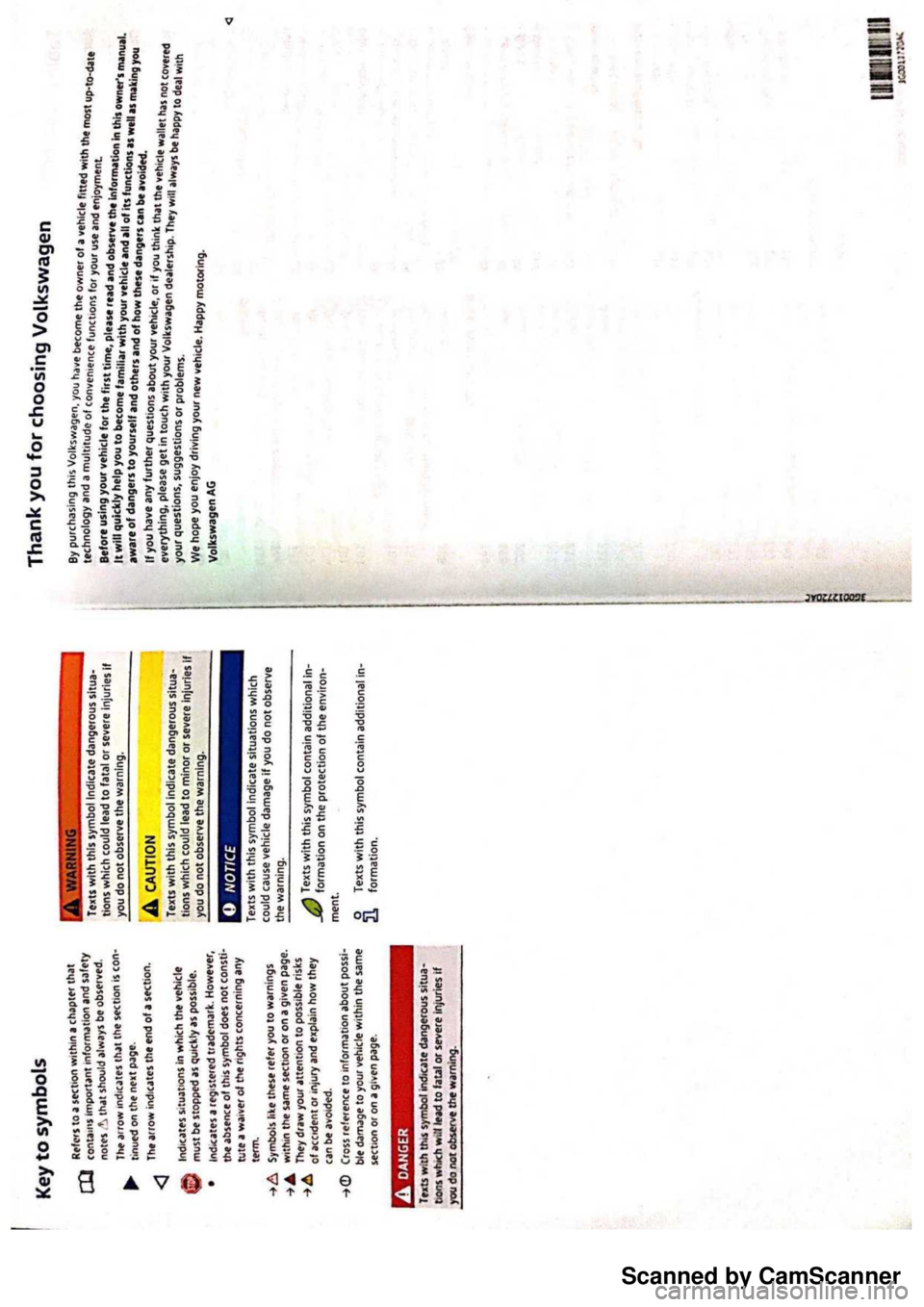 VOLKSWAGEN PASSAT  B8 2016  Owners Manual Scanned by CamScanner 