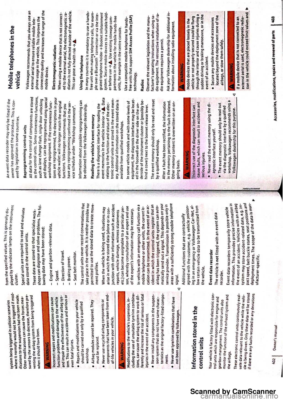 VOLKSWAGEN PASSAT 2019 Owners Manual Scanned by CamScanner VOLKSWAGEN PASSAT 2019 Owners Manual Scanned by CamScanner