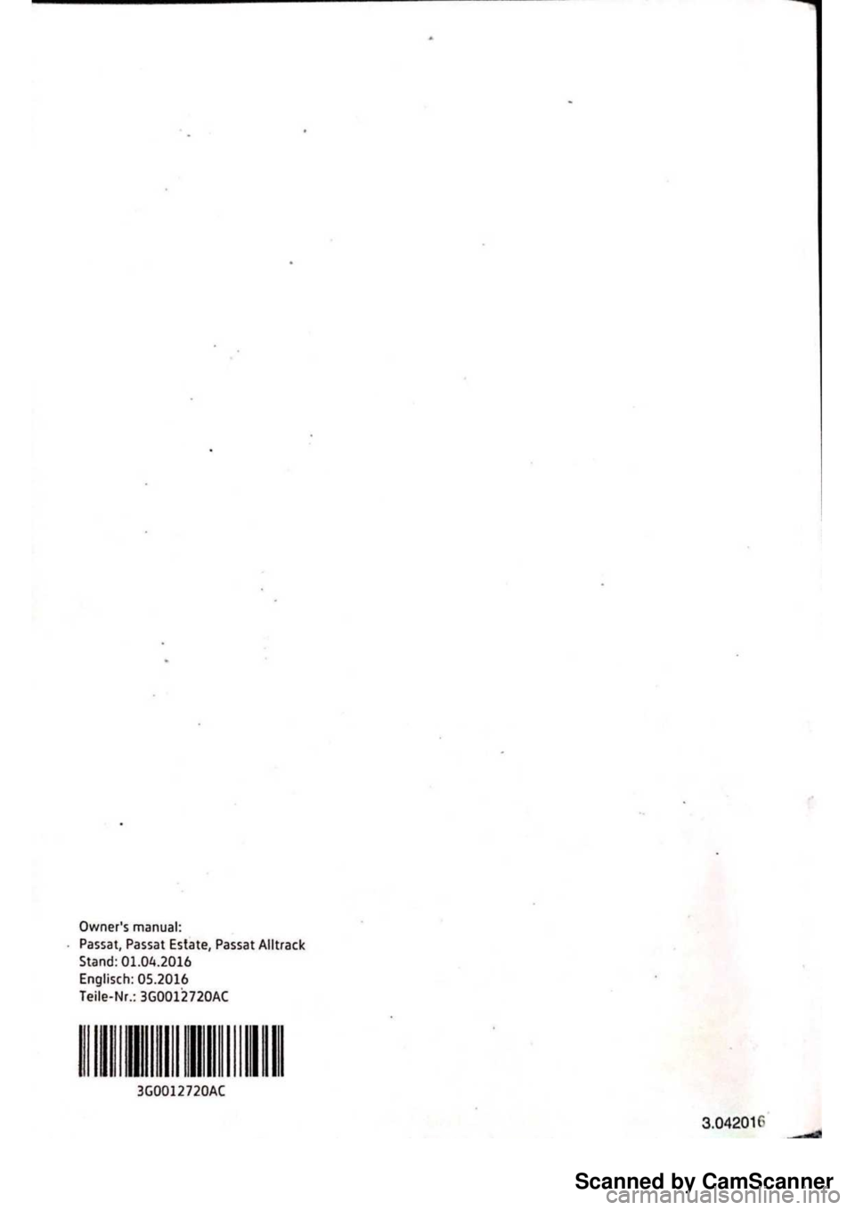 VOLKSWAGEN PASSAT 2019 Owners Manual VOLKSWAGEN PASSAT 2019 Owners Manual