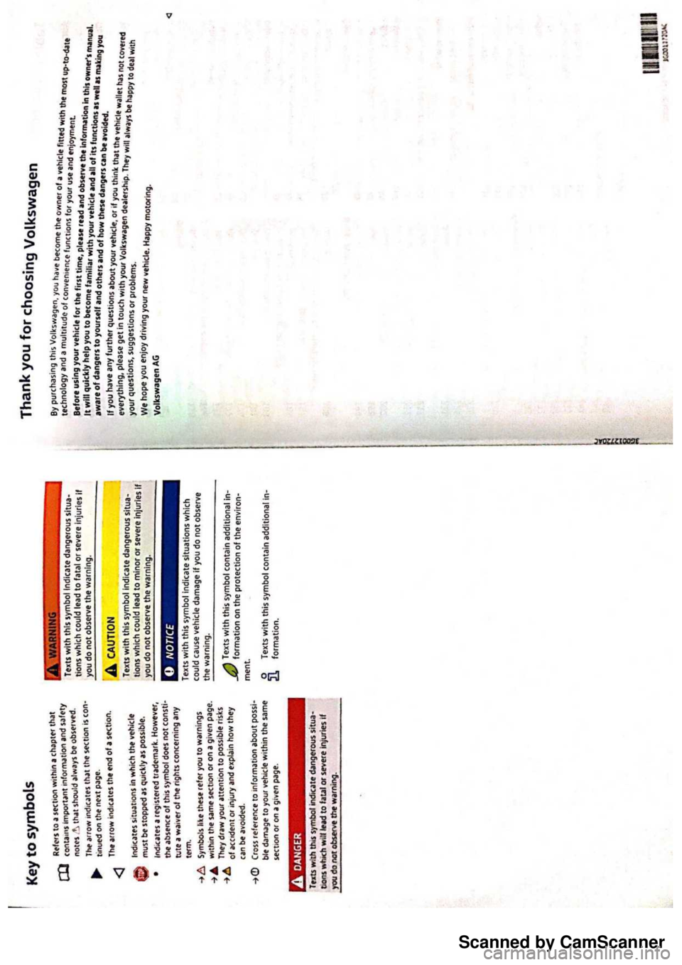 VOLKSWAGEN PASSAT 2018  Owners Manual Scanned by CamScanner 