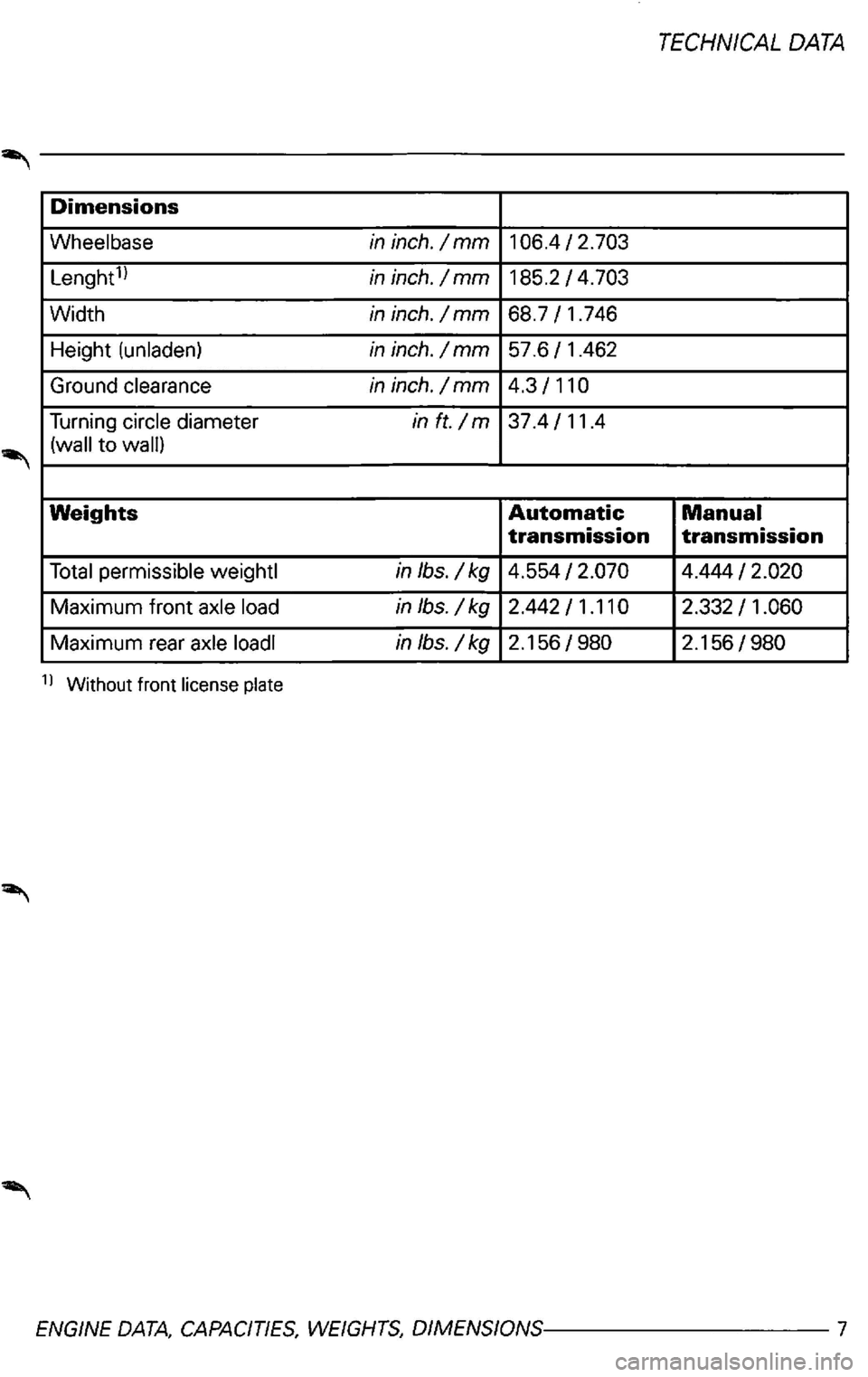 VOLKSWAGEN PASSAT 2002  Owners Manual 