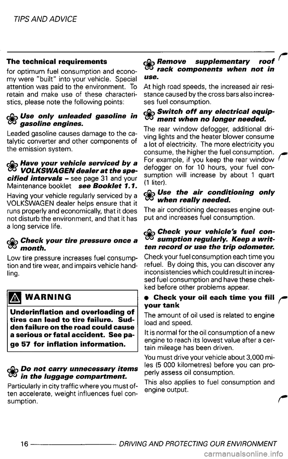 VOLKSWAGEN PASSAT 2000  Owners Manual 