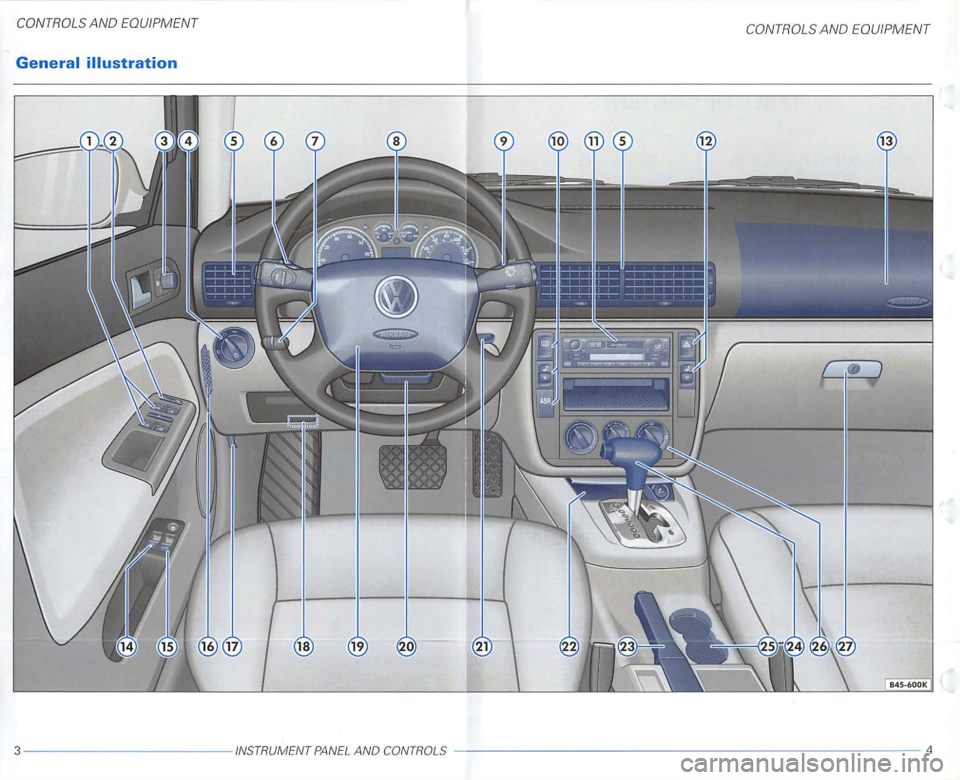 VOLKSWAGEN PASSAT 1998 Owners Manual 3 INSTRUMENT 4 VOLKSWAGEN PASSAT 1998 Owners Manual 3 INSTRUMENT 4