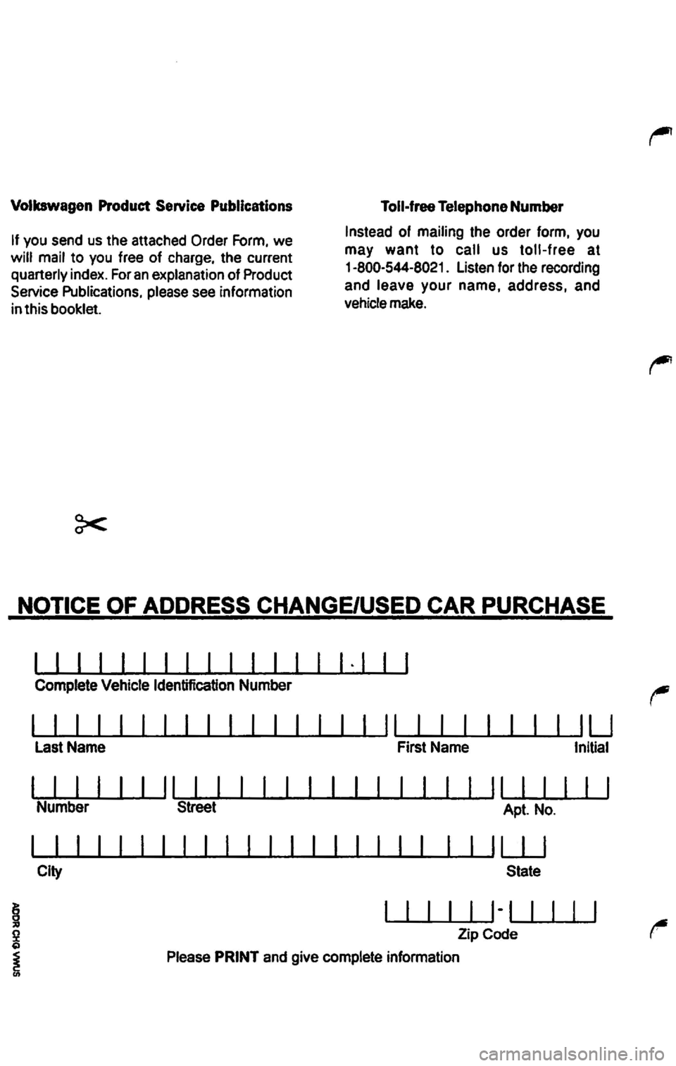 VOLKSWAGEN PASSAT 1998 Manual Online 