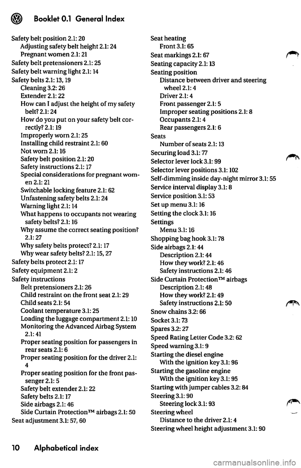 VOLKSWAGEN JETTA 2010 User Guide 