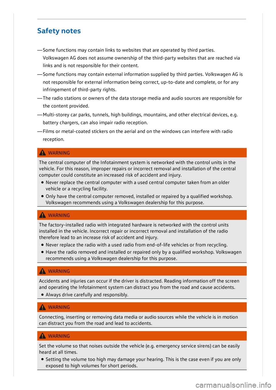 VOLKSWAGEN ID.3 2021  Owners Manual 
