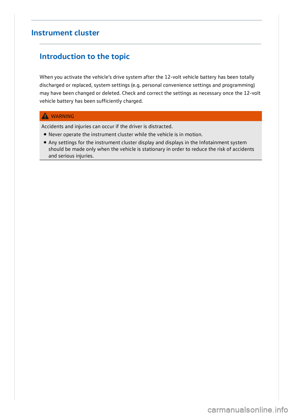 VOLKSWAGEN ID.3 2019 Owners Manual VOLKSWAGEN ID.3 2019 Owners Manual