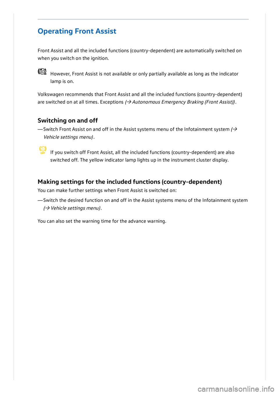VOLKSWAGEN ID.3 2019 Owners Manual VOLKSWAGEN ID.3 2019 Owners Manual