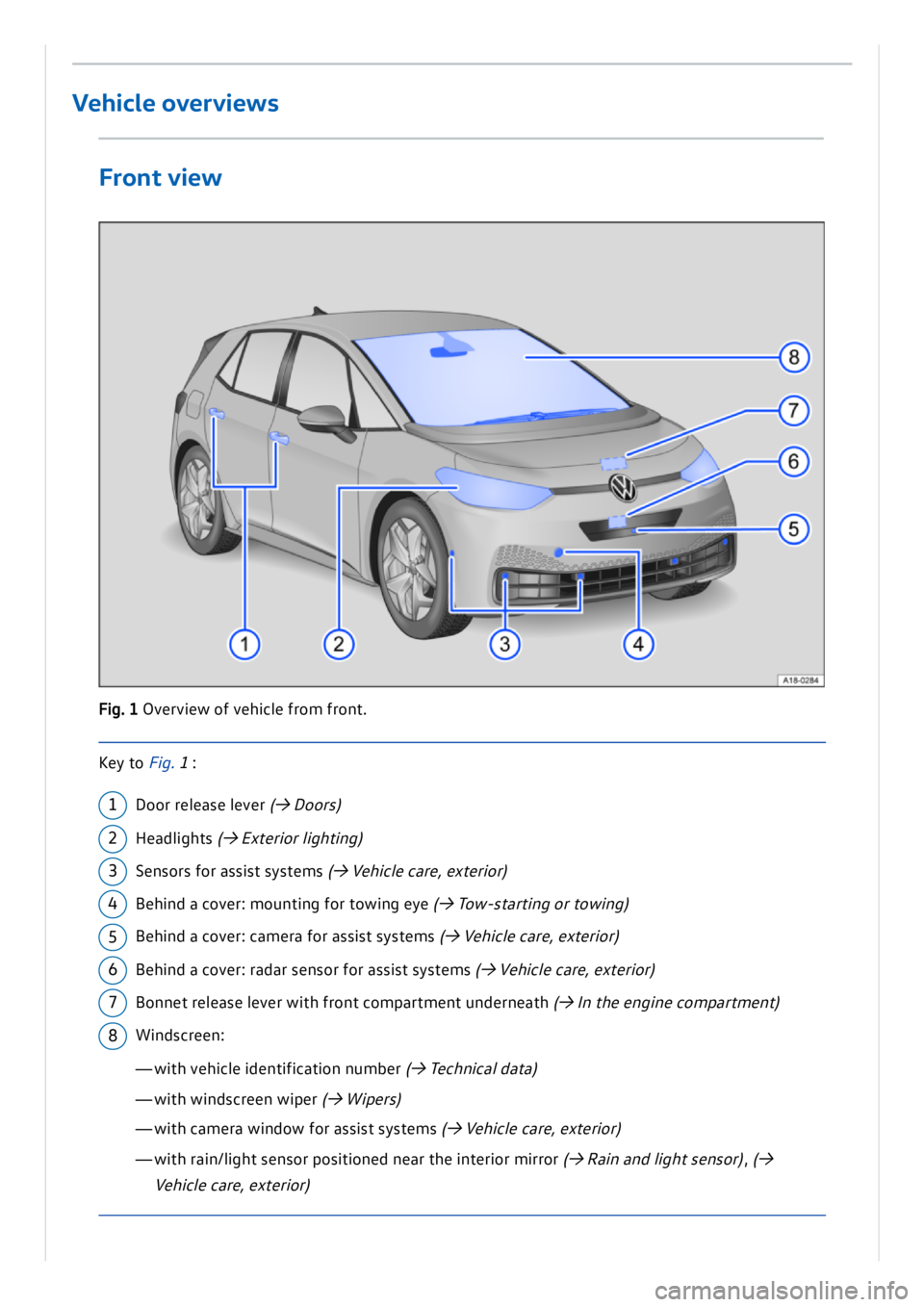 VOLKSWAGEN ID.3 2019  Owners Manual 